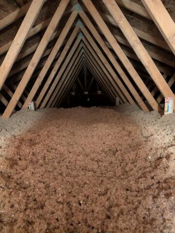 Attic Insulated with Dense Cellulose in Olmsted Falls, OH - After Photo
