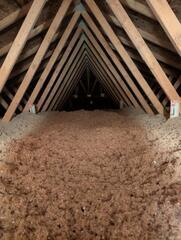 Attic Insulated with Dense Cellulose in Olmsted Falls, OH