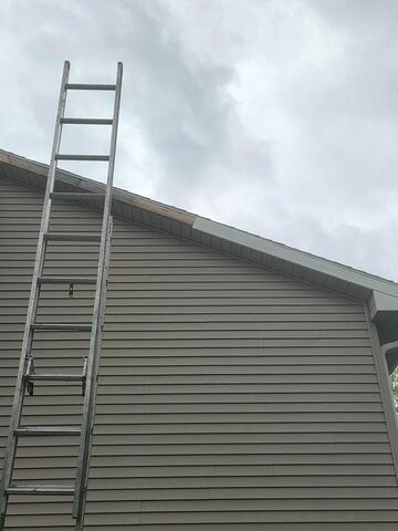 Metal Fascia Maintenance in Hickman, NE - Before Photo