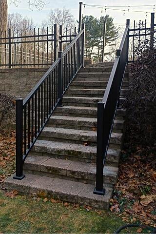 Aluminum Stair Railing Installation in Glastonbury, CT