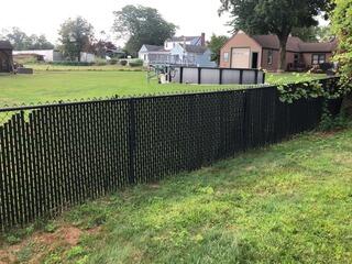A Chain Link to Decorative Vinyl Fence Upgrade in Somers, CT
