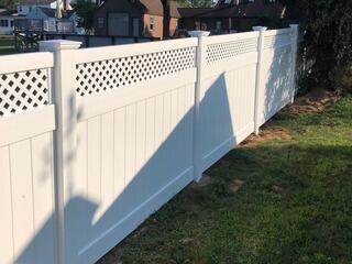 A Chain Link to Decorative Vinyl Fence Upgrade in Somers, CT