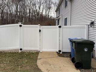 Standard Vinyl Privacy to Semi-Privacy Pool Fence Upgrade in Tolland, CT