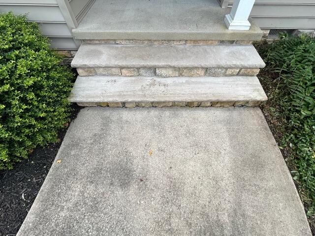 Concrete Step Cleaning in Milton, DE - Before Photo