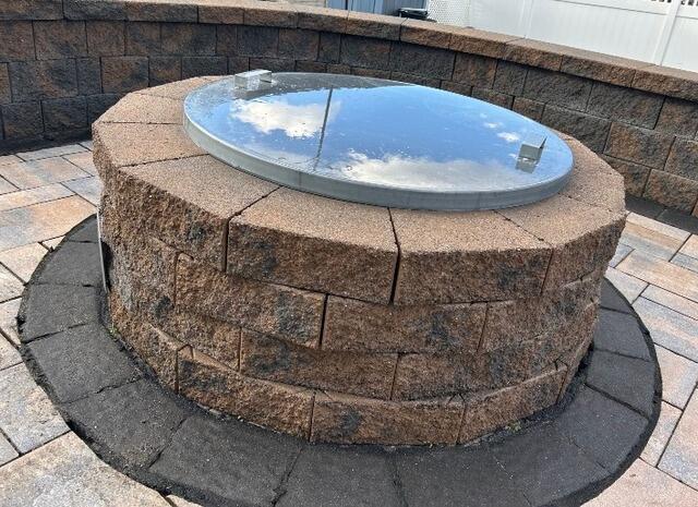 Soft Washing a Paver Fireplace in Delmar, MD