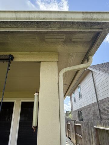 Exterior Gutter Brightening in Missouri, TX - Before Photo