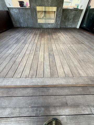 Ipe Deck Restoration in Houston, TX - Before Photo