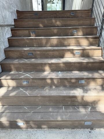Ipe Stair Restoration in Houston, TX - Before Photo