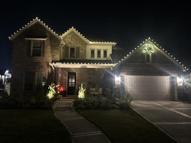 Holiday Lights Installation in Manvel, TX - After Photo