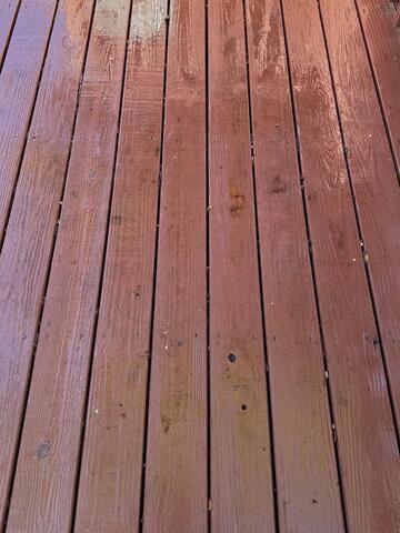 Dirty Wooden Deck Cleaning in Georgetown, TX - Before Photo