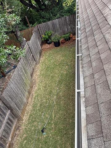 Dirty Clogged Gutters Cleaning in Austin, TX - After Photo