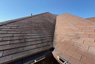Black Algae Streaks on Shingle Cleaning in Cedar Park, TX