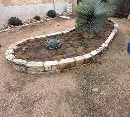 Dirty Black Stained Retaining Walls
