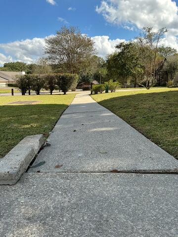 Sidewalk repair in Broussard, LA! - Before Photo
