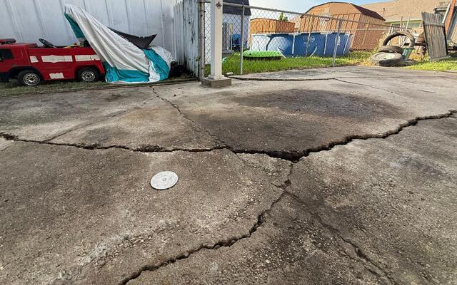 Sealing Cracked Concrete in Avondale, LA! - Before Photo