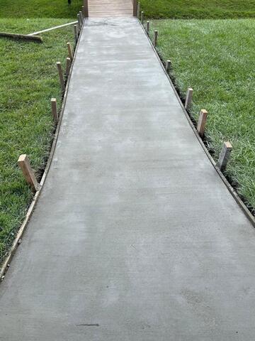 New Walkway Pour In Covington, LA! - After Photo