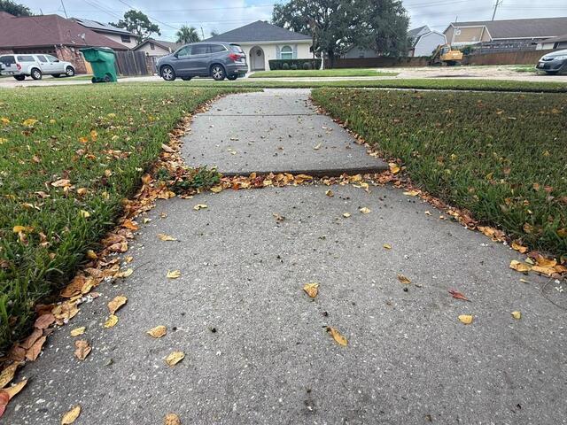Lifting a Sinking Walkway in Metairie, LA! - Before Photo