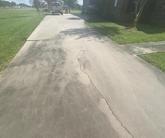 Sealing Cracks in Raceland, LA! - Before Photo