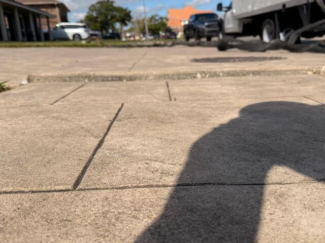 Sidewalk Leveling in Kenner, LA! - Before Photo
