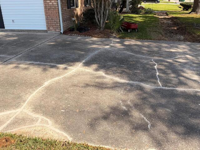 Crack Sealing on a Driveway in Luling, LA! - After Photo