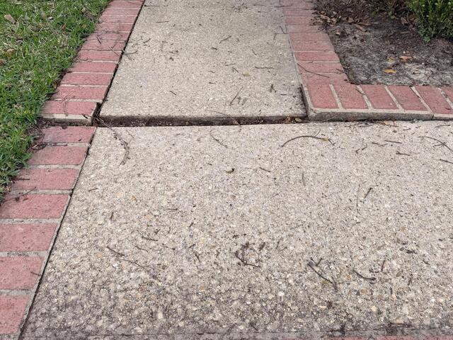 Concrete Lifting in Covington, LA using PolyLevel! - Before Photo