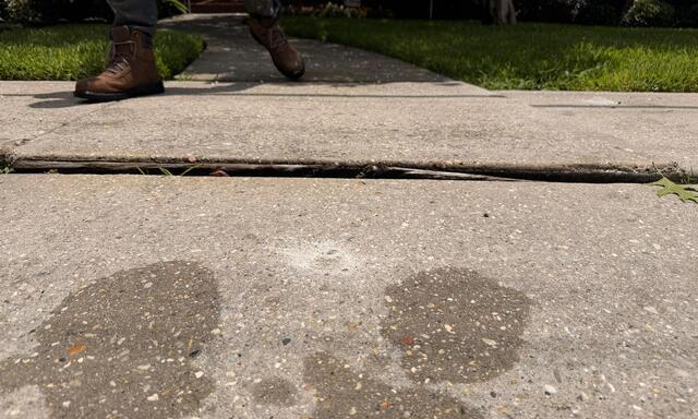 Concrete Lifting and Leveling in New Orleans, LA! - Before Photo