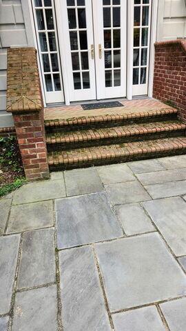 Brick Stairs Cleaning in Spartanburg, SC - Before Photo