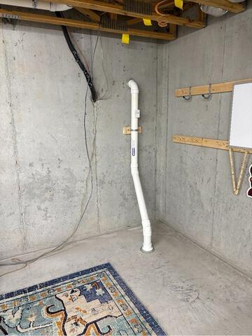 Basement Radon Mitigation System, Pittsboro