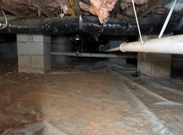 Sealed Crawlspace Barrier System: Raleigh - Before Photo