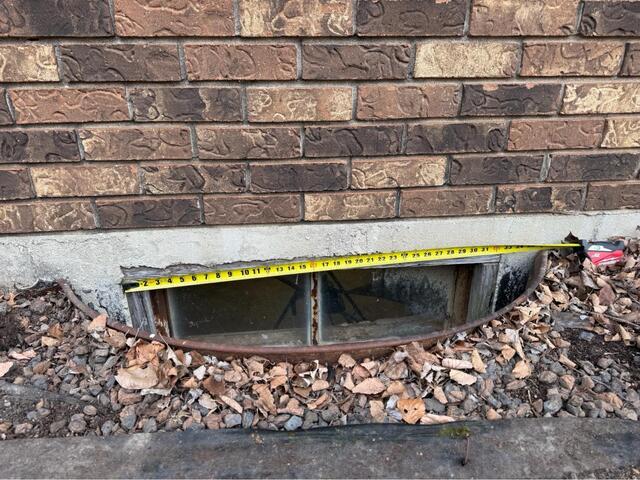 Egress Window System Installed in Mokena, IL - Before Photo