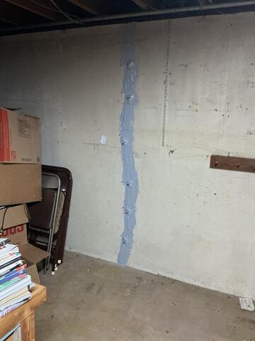 Leaky Basement Wall Crack Repaired in Peotone, IL - After Photo