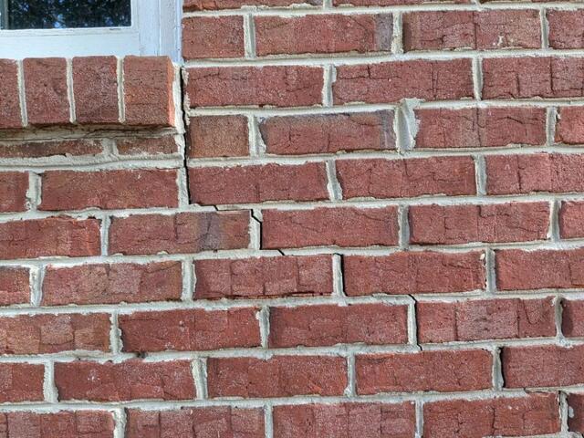 Foundation Crack in Brick Foundation