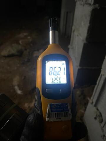 The relative humidity at this residence was 86%.