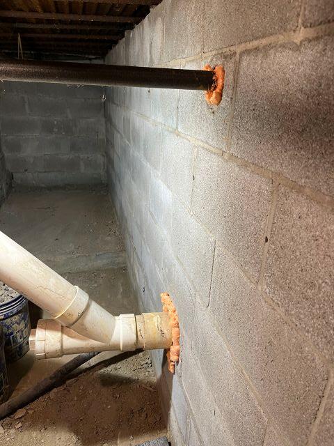 Gaps and joints filled with RimTite