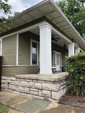 Column movement due to foundation movement. 