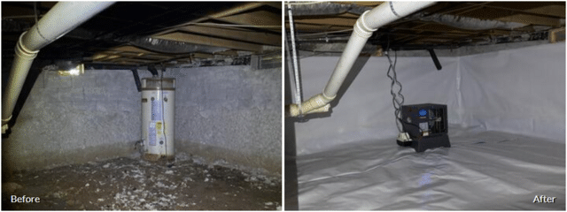 Before and After of a Crawl Space