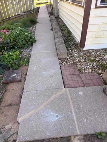 Concrete Corner Repaired in Hills, IA