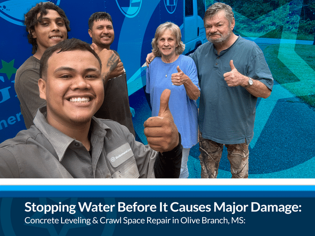 Concrete Leveling & Crawl Space Repair in Olive Branch, MS: Stopping Water ...