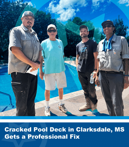 Cracked Pool Deck in Clarksdale, MS Gets a Professional Fix - Image 1