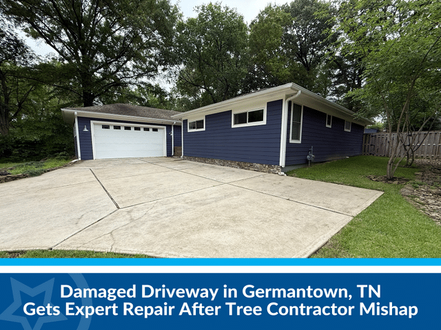 Damaged Driveway in Germantown, TN Gets Expert Repair After Tree Contractor...