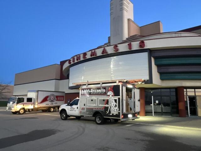 Emergency board-up and large loss restoration project completed by United Services by Permaco Inc.