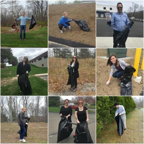 Earth Day Cleanup Volunteers at Basement Systems