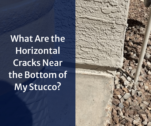 What Are the Horizontal Cracks Near the Bottom of My Stucco?