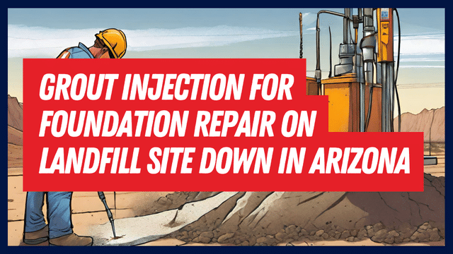 Grout Injection for Foundation Repair on Landfill Site Down in Arizona - Image 1