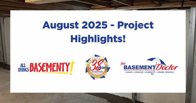 The Basement Doctor of Central Kentucky - August Project Highlights