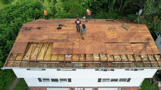 This homeowner's roof sheathing needs to be completely replaced.
