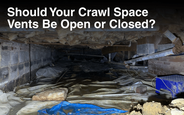 Crawl Space with water and rotting beams