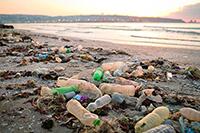 Plastic water bottle pollution