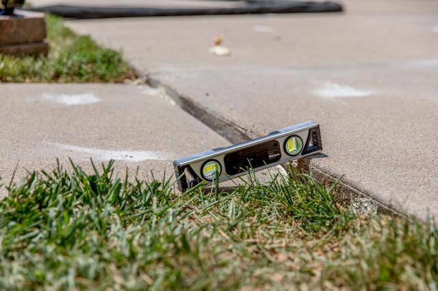 Sunken concrete slab