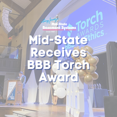 Mid-State Basement Systems wins BBB Torch Award for Ethics